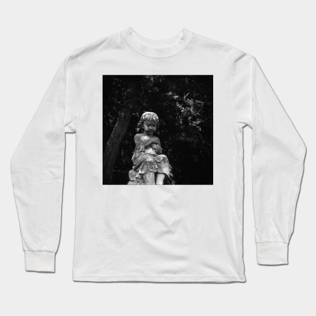 Cemetery Child - Vintage Lubitel 166 Photograph Long Sleeve T-Shirt by ztrnorge